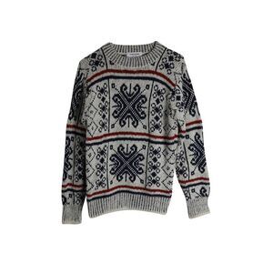 Thom Browne Fair Isle Crewneck Sweater in Multicolor Wool and Mohair